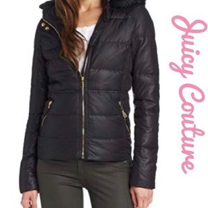 juicy couture nylon puffer jacket black label S